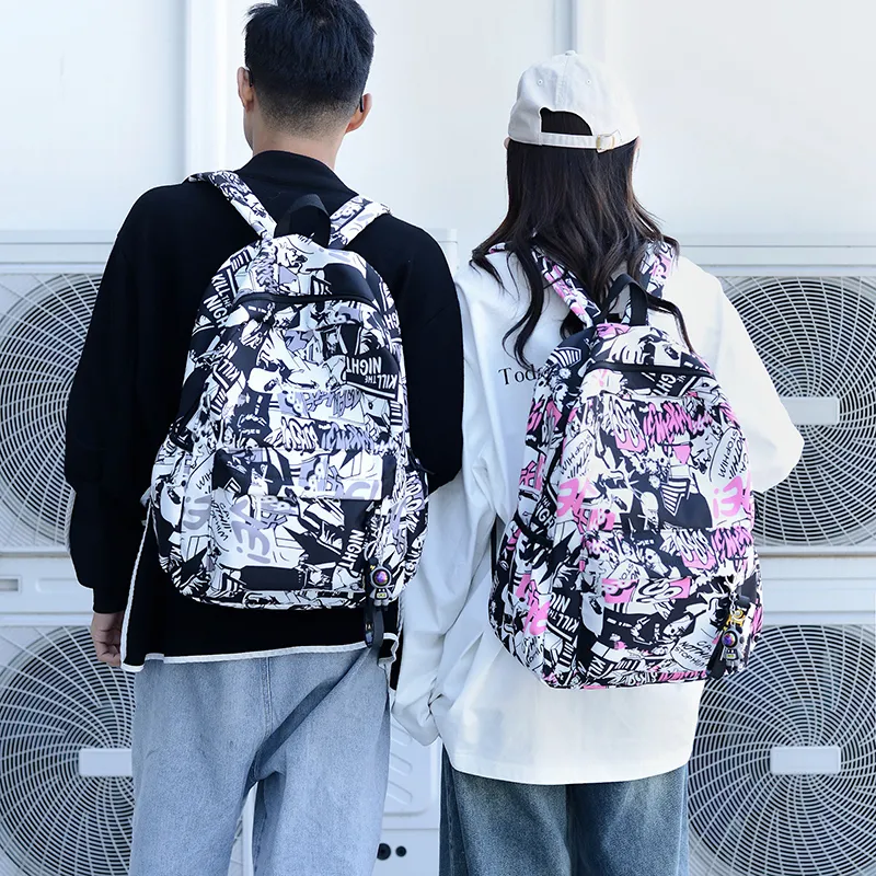 KAMLUI Nylon Backpack Regular Unisex Navy Blue/Gray/Green/Blue/Pink-9