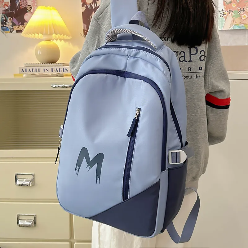 KAMLUI Polyester Backpack Regular Unisex Black/Jasper/Light Blue-19