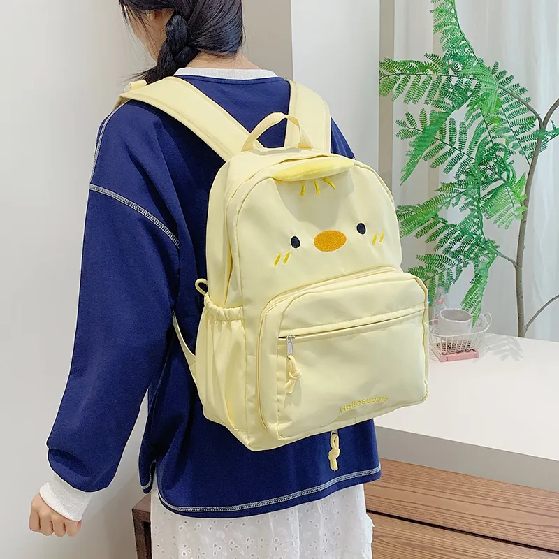 KAMLUI Nylon Fabric Backpack Women's Black/Yellow-8