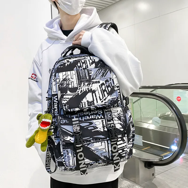 KAMLUI Nylon Backpack Regular Unisex Multicolor-5