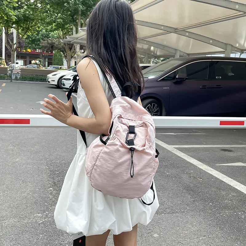 KAMLUI Washed Cloth Backpack Small Size Unisex Multicolor-39