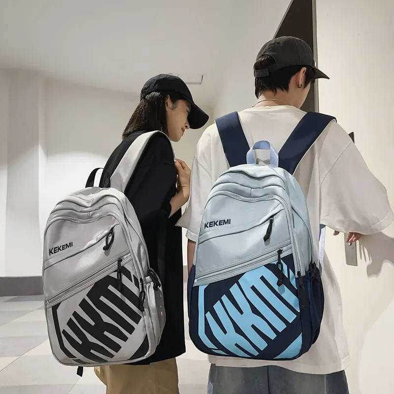 KAMLUI Nylon Backpack Regular Unisex Light Gray/Dark Gray/Black/Khaki/Jasper/Light Blue-2