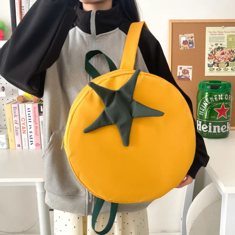 KAMLUI Composite Cloth Backpack Unisex Red/Yellow/Green-9