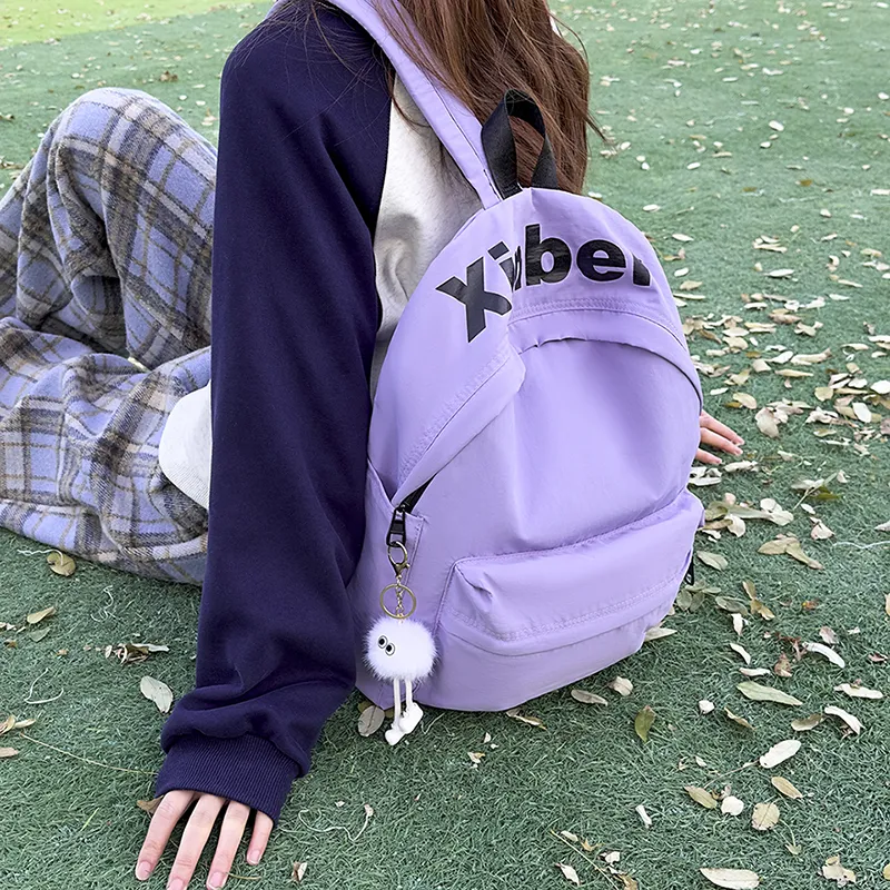 KAMLUI Nylon Backpack Regular Unisex Psilon White/Black/Purple/Orange/Green-18
