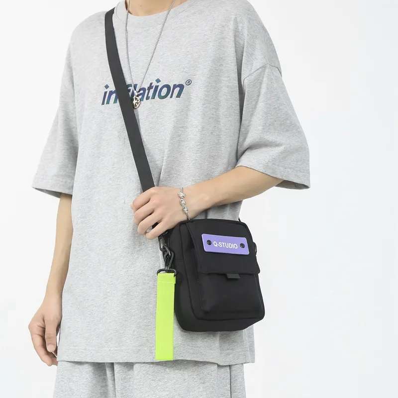 KAMLUI Nylon Shoulder Bag, Crossbody Bag Unisex White/Black/Khaki/Blue/Green-10