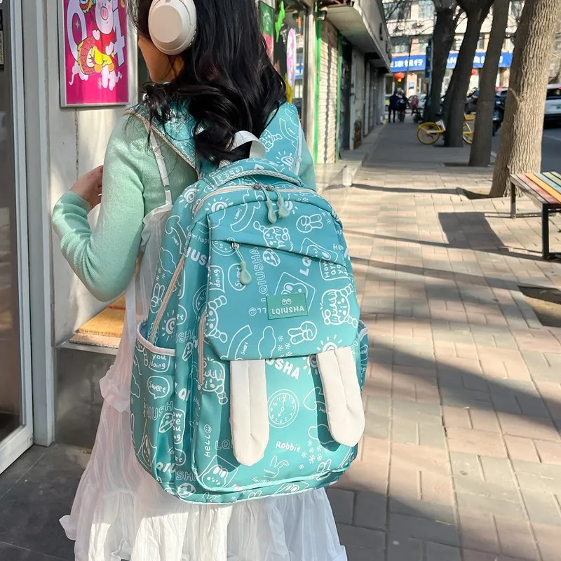 KAMLUI Nylon Backpack Unisex Multicolor-11