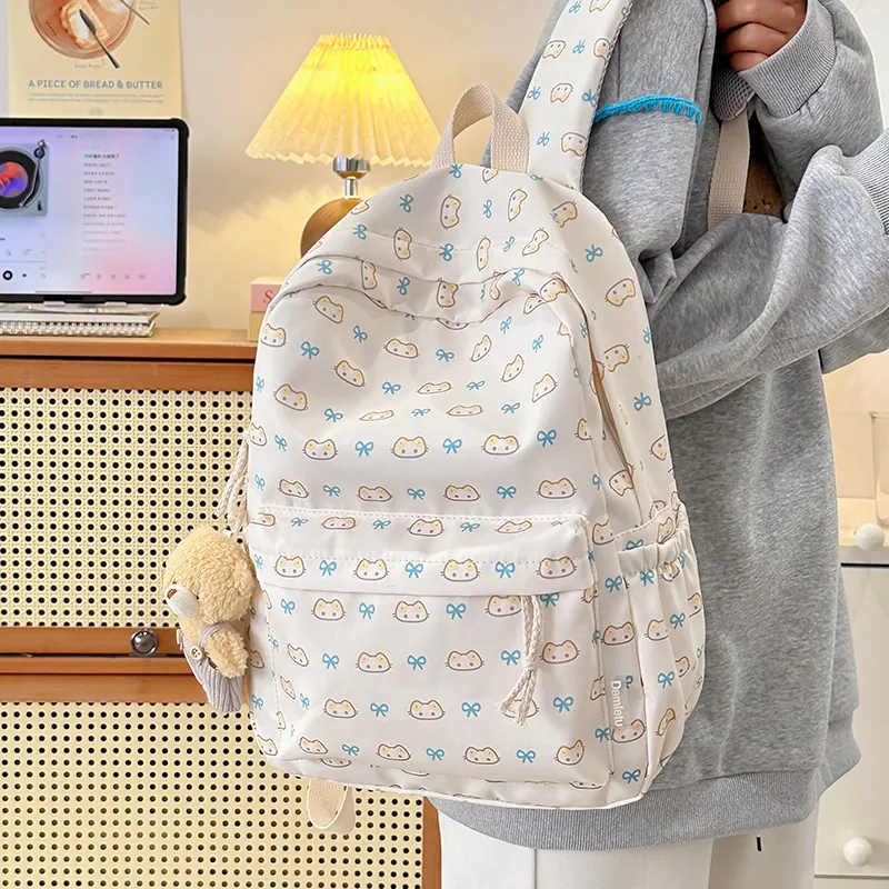 KAMLUI Nylon Backpack Regular Unisex Blue/White-11