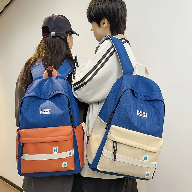 KAMLUI Nylon Backpack Regular Unisex White/Black/Orange Red/Red/Khaki-12