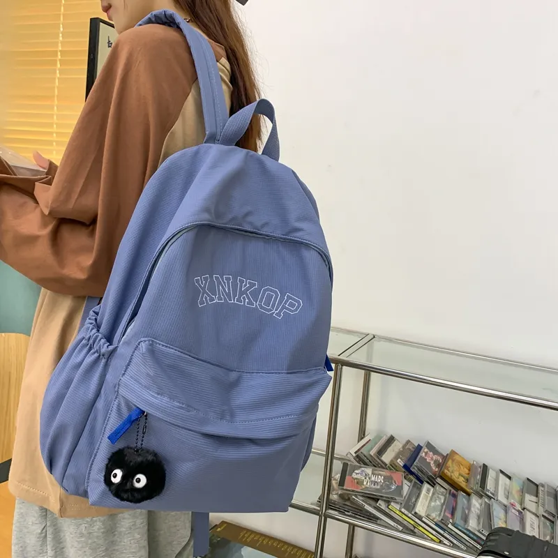 KAMLUI Nylon Backpack Unisex White/Black/Khaki/Blue-32