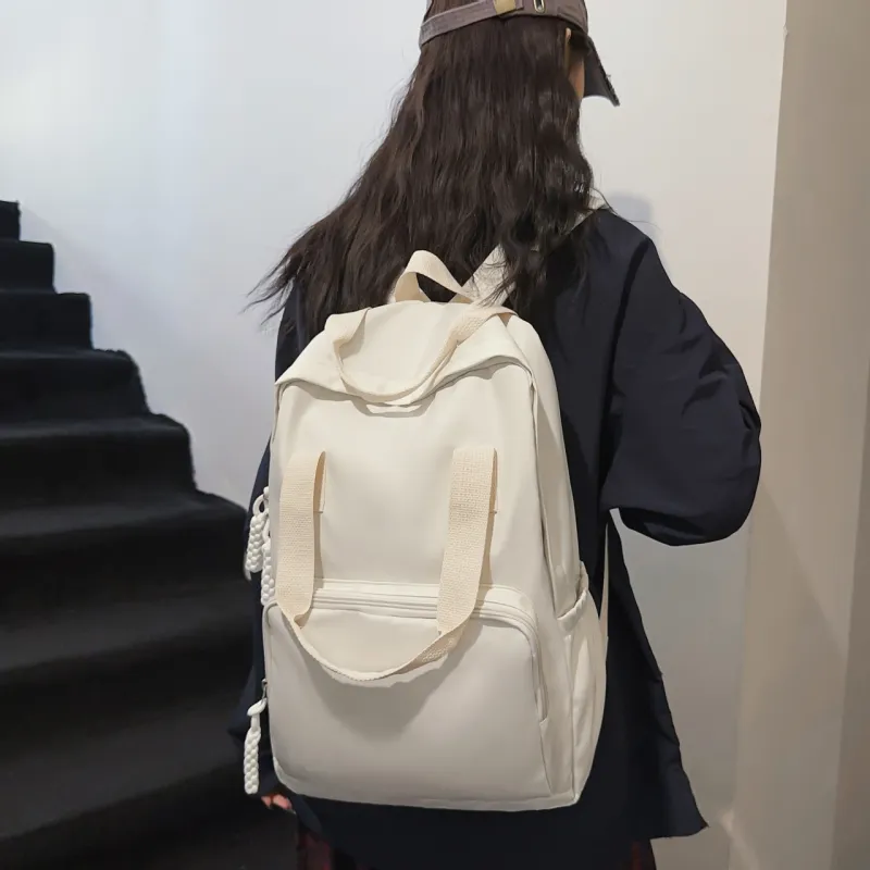 KAMLUI Nylon Fabric Backpack Laptop Bag Regular Unisex Multicolor-7