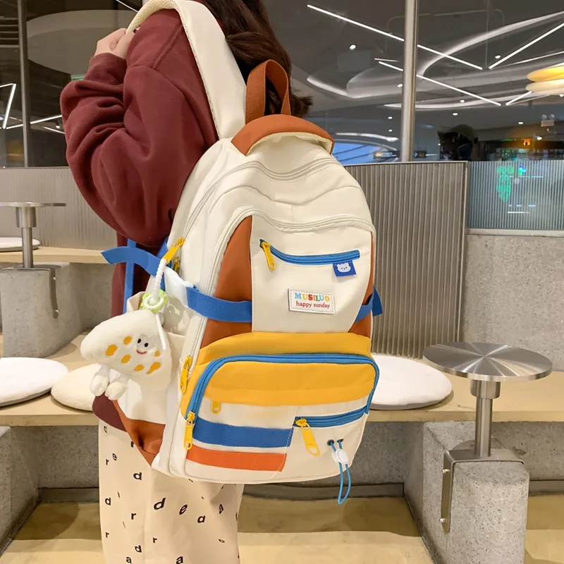 KAMLUI Nylon Backpack Regular Women's Multicolor-4