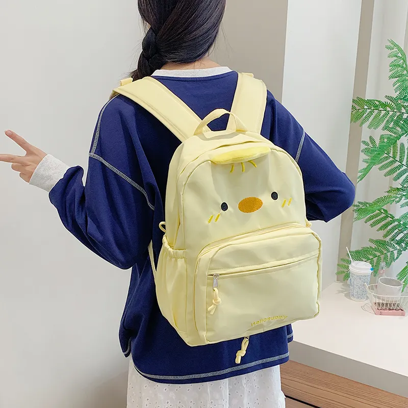 KAMLUI Nylon Fabric Backpack Women's Black/Yellow-10