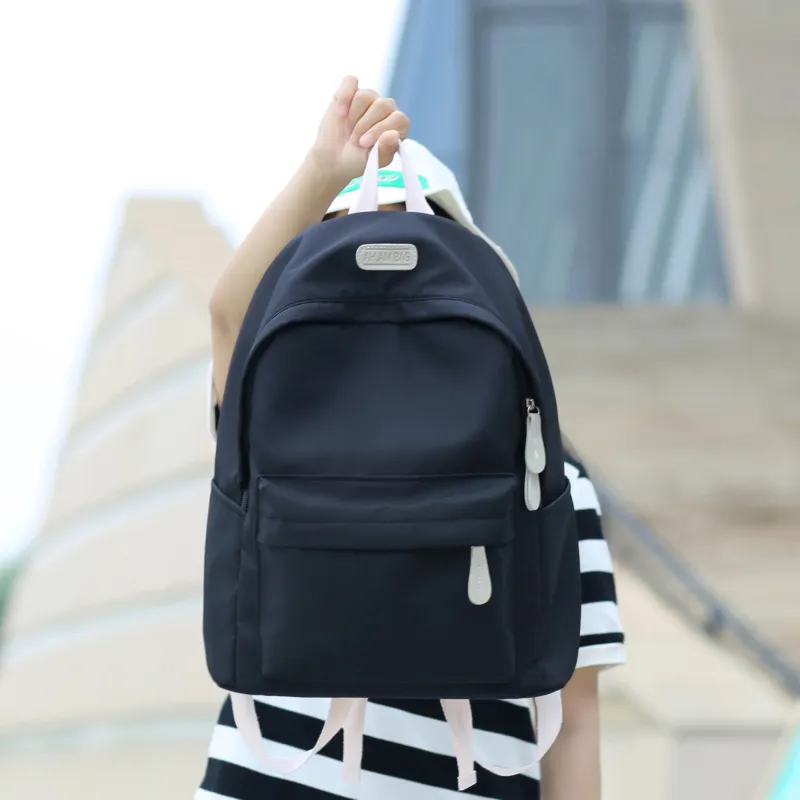 KAMLUI Nylon Backpack Unisex Black/White/Gray/Purple/Blue-11