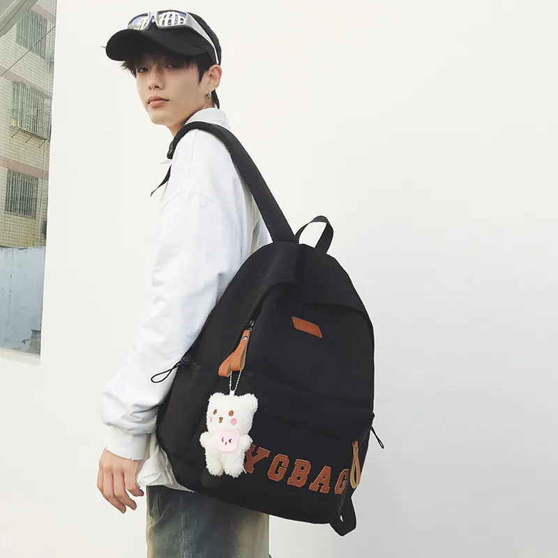 KAMLUI Nylon Backpack Regular Unisex White/Gray/Black/Burgundy/Khaki-17