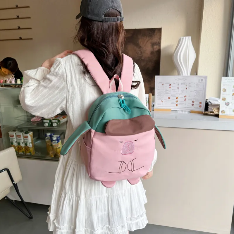 KAMLUI Oxford Backpack Regular Unisex White/Pink/Khaki-7