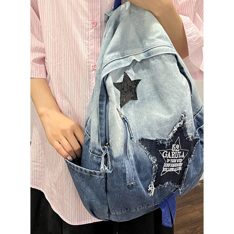 KAMLUI Denim Backpack Regular Unisex Multicolor-51