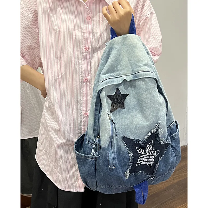 KAMLUI Denim Backpack Regular Unisex Multicolor-52