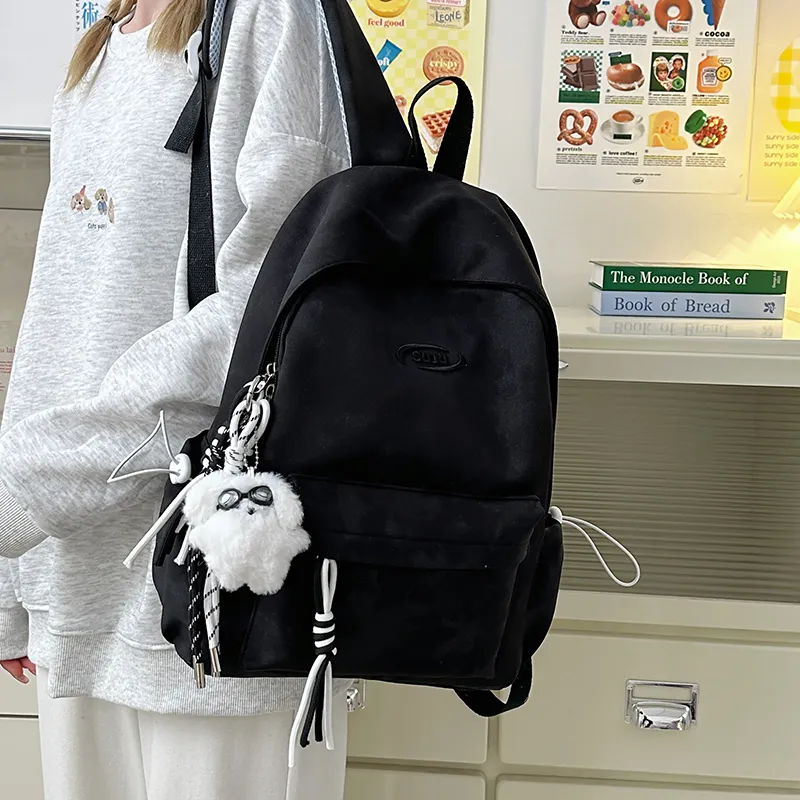 KAMLUI Nylon Backpack Regular Unisex Ecru/Black/Burgundy/Green-11