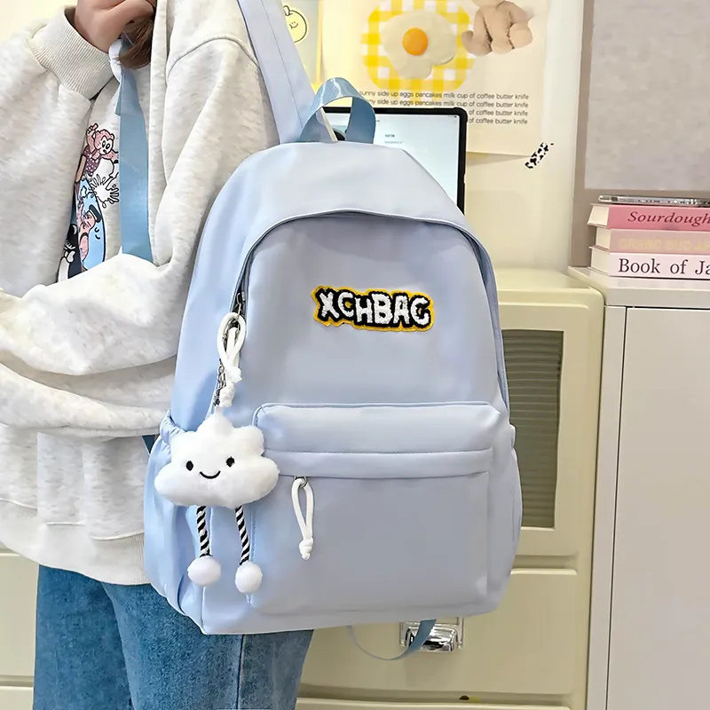 KAMLUI Nylon Backpack Regular Unisex White/Black/Yellow/Green/Blue-26