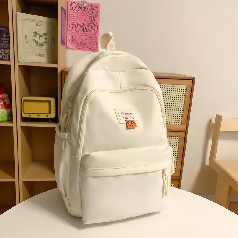 KAMLUI Nylon Backpacks Backpack Unisex Ecru/Black/Pink/Yellow/Blue-1