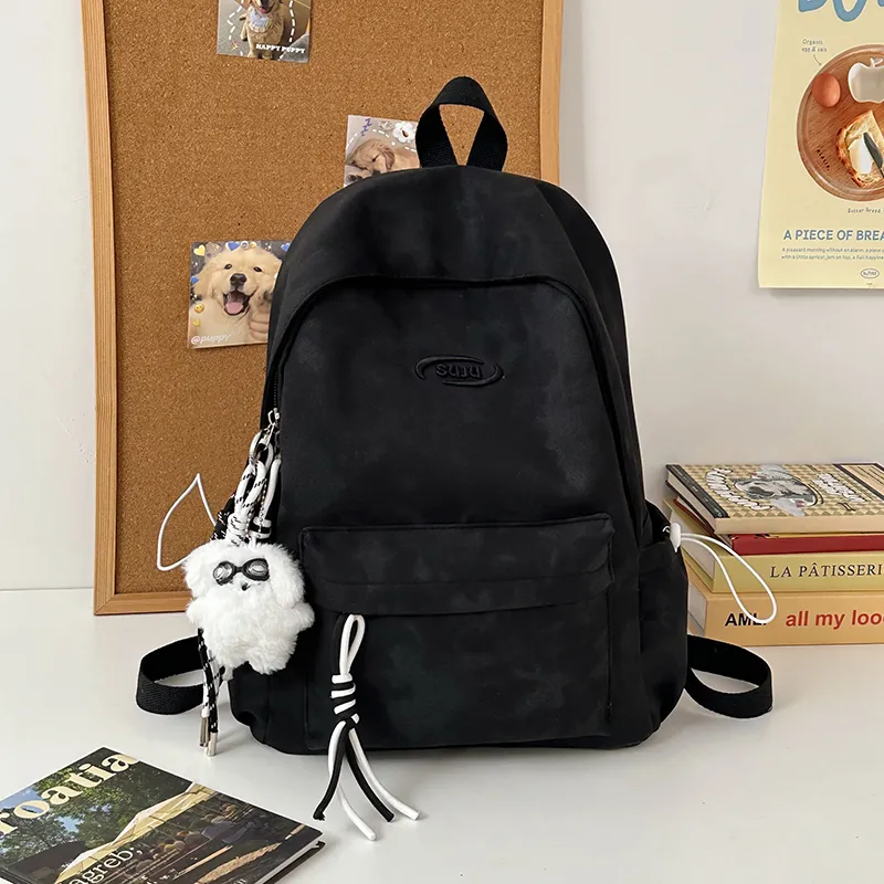 KAMLUI Nylon Backpack Regular Unisex Ecru/Black/Burgundy/Green-13