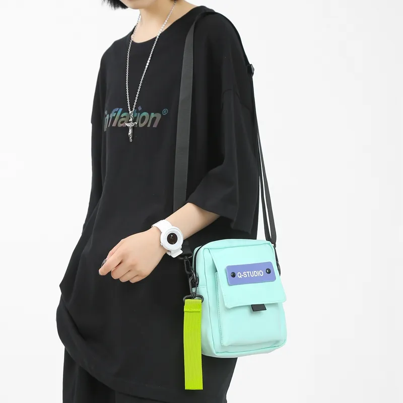 KAMLUI Nylon Shoulder Bag, Crossbody Bag Unisex White/Black/Khaki/Blue/Green-28