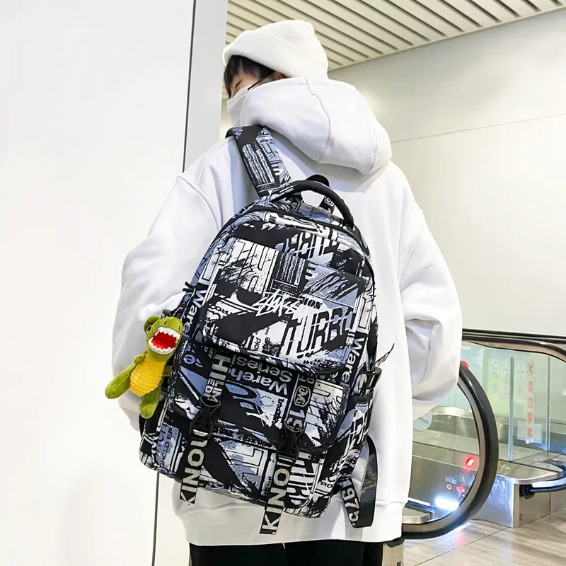 KAMLUI Nylon Backpack Regular Unisex Multicolor-4