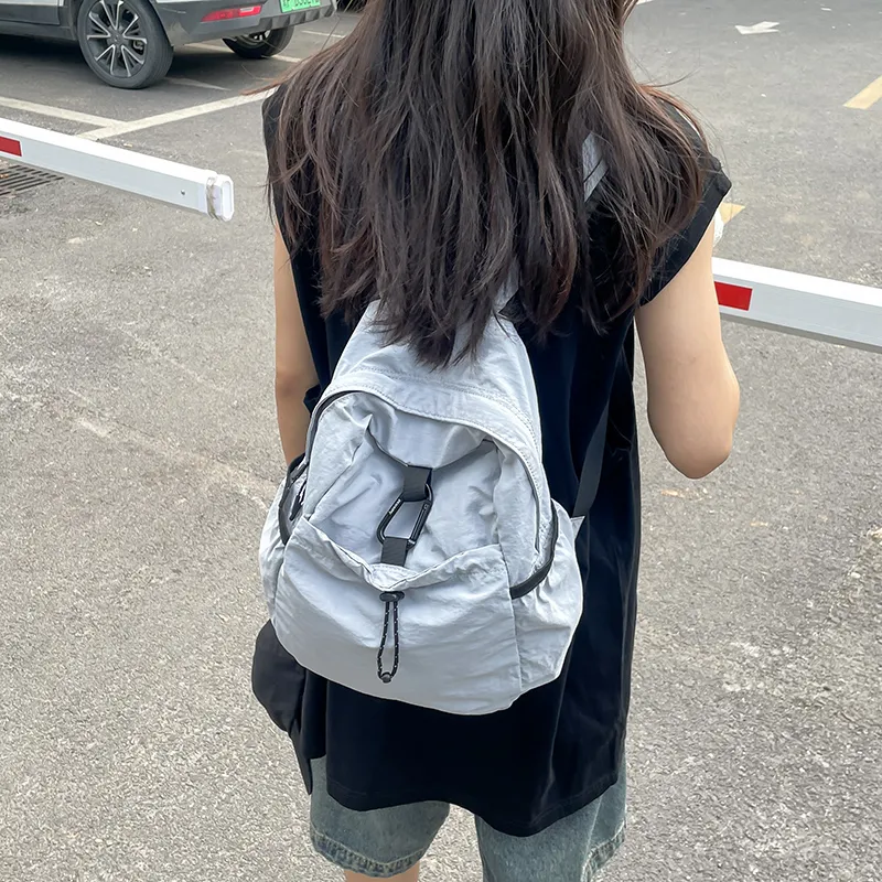 KAMLUI Washed Cloth Backpack Small Size Unisex Multicolor-24