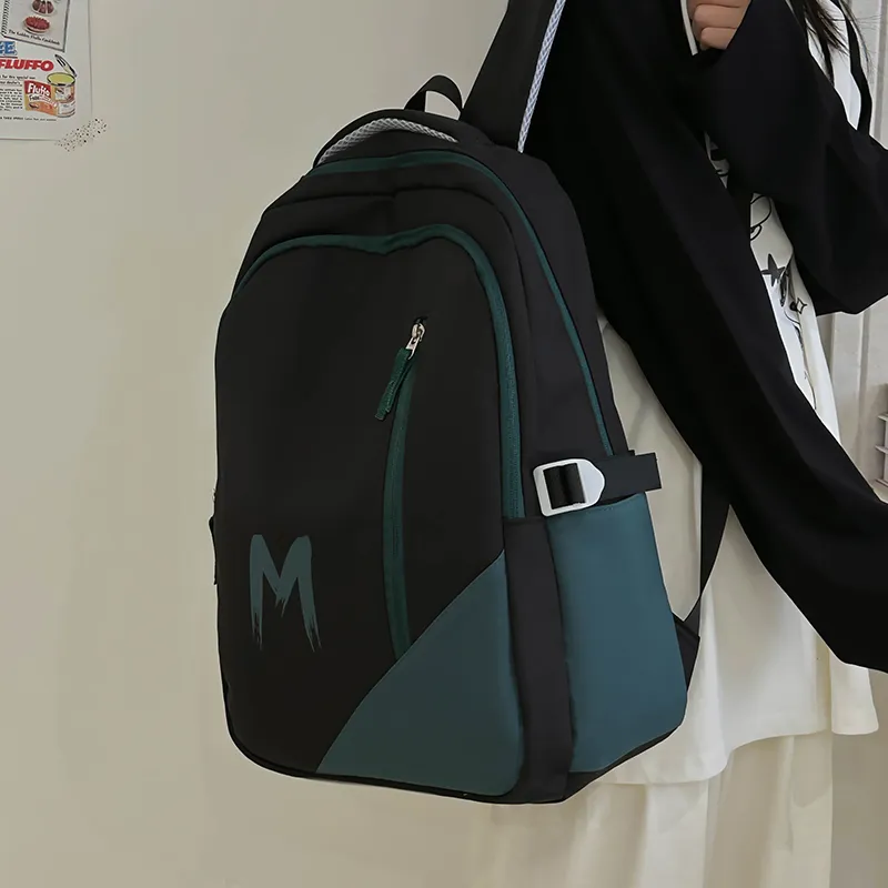 KAMLUI Polyester Backpack Regular Unisex Black/Jasper/Light Blue-6