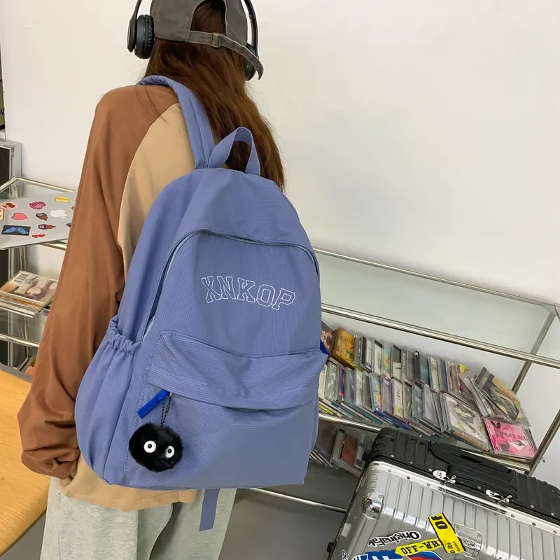 KAMLUI Nylon Backpack Unisex White/Black/Khaki/Blue-30