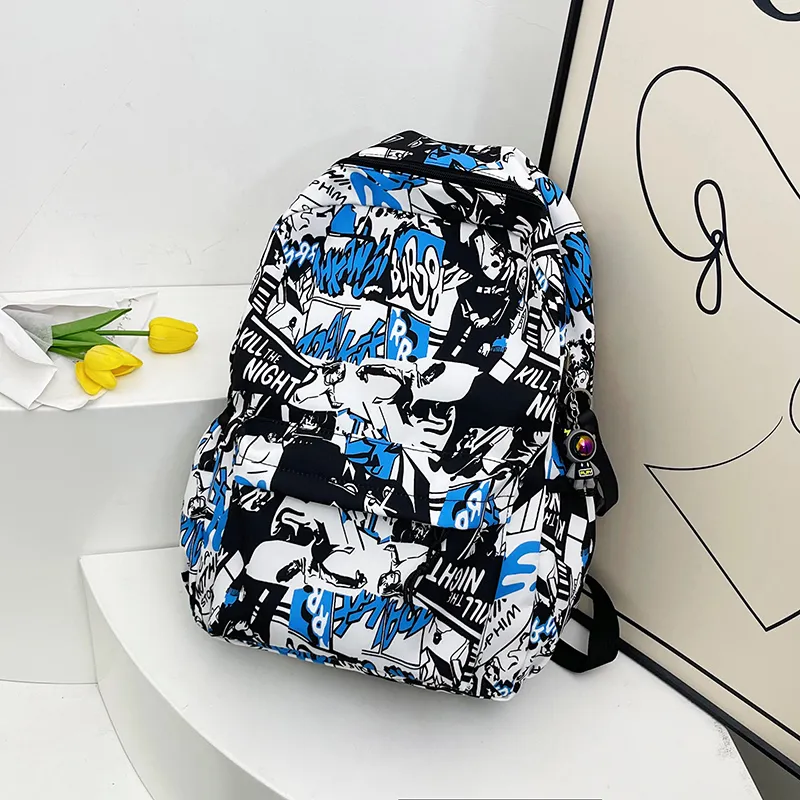 KAMLUI Nylon Backpack Regular Unisex Navy Blue/Gray/Green/Blue/Pink-21