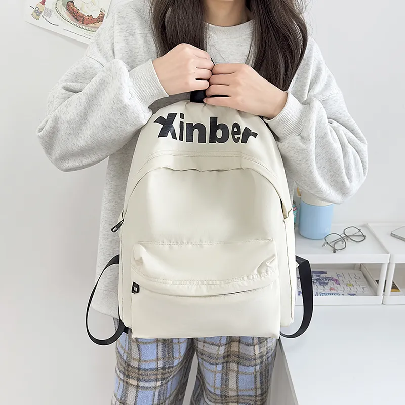 KAMLUI Nylon Backpack Regular Unisex Psilon White/Black/Purple/Orange/Green-6
