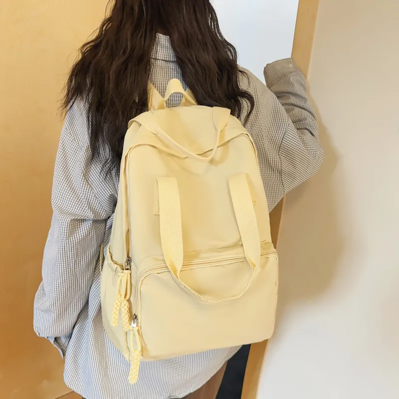 KAMLUI Nylon Fabric Backpack Laptop Bag Regular Unisex Multicolor-15