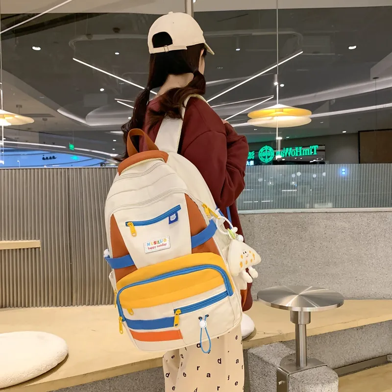 KAMLUI Nylon Backpack Regular Women's Multicolor-7