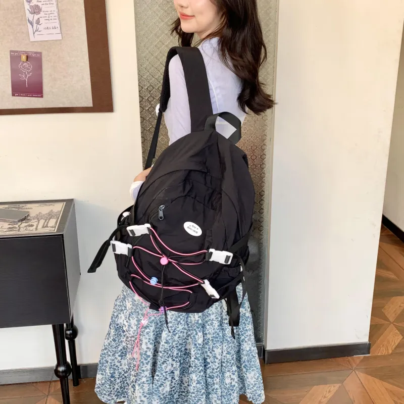 KAMLUI Nylon Fabric Backpacks Backpack Regular Unisex Multicolor-13