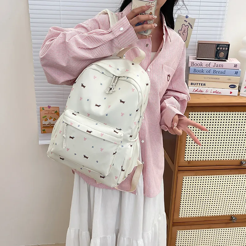 KAMLUI Nylon Backpack Regular Women's White-2