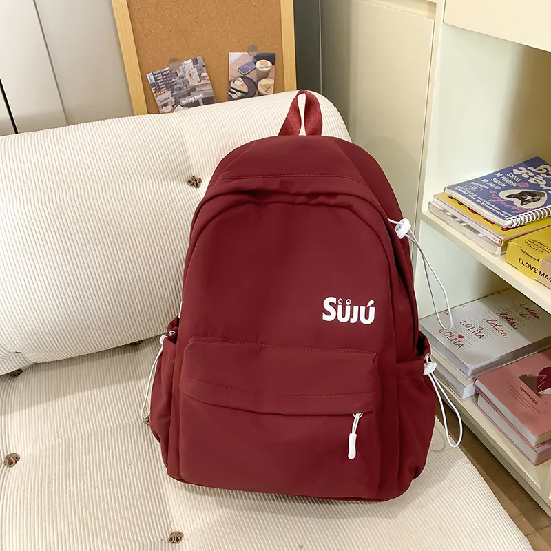 KAMLUI Nylon Backpack Women's Ecru/Black/Burgundy/Light Yellow/Light Brown/Light Blue-19