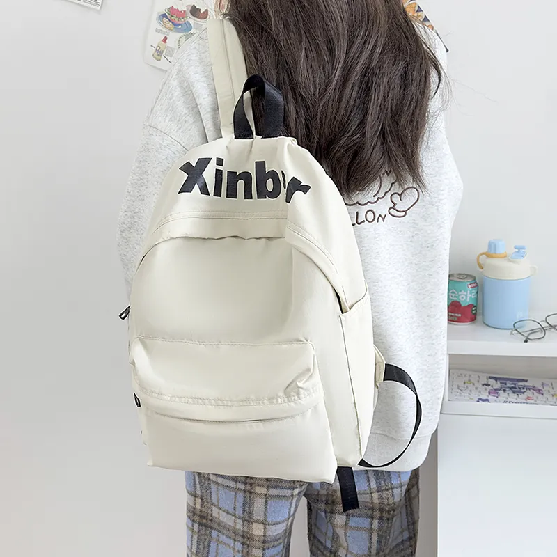 KAMLUI Nylon Backpack Regular Unisex Psilon White/Black/Purple/Orange/Green-4
