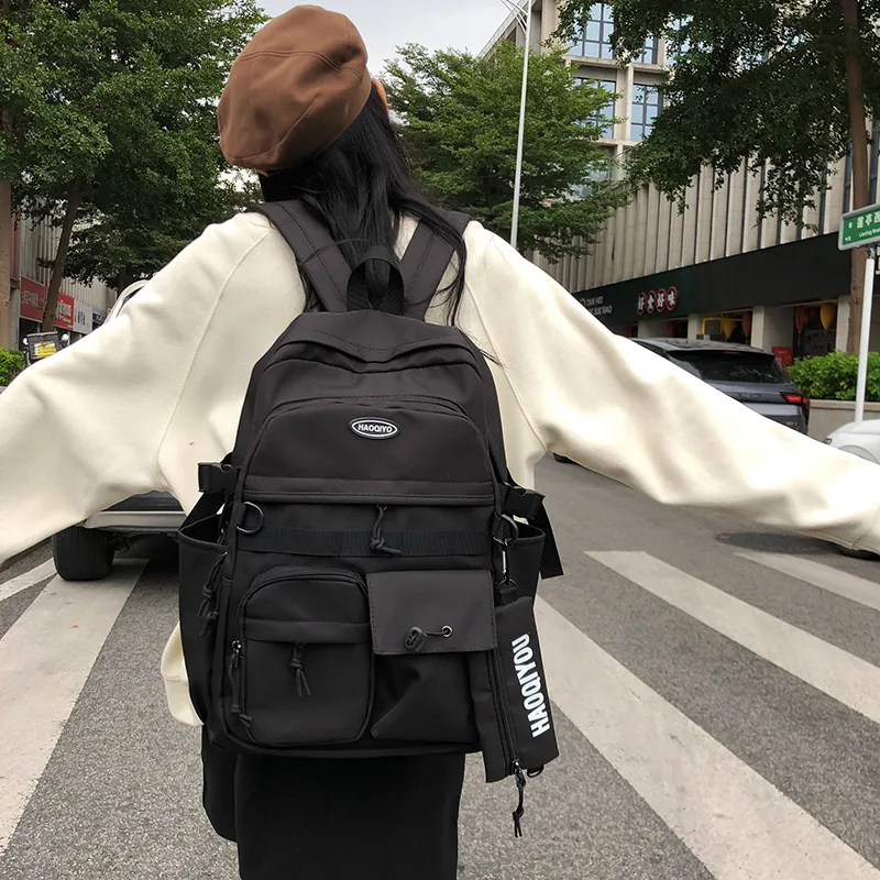 KAMLUI Nylon Backpack Regular Unisex White/Gray/Black/Blue-15
