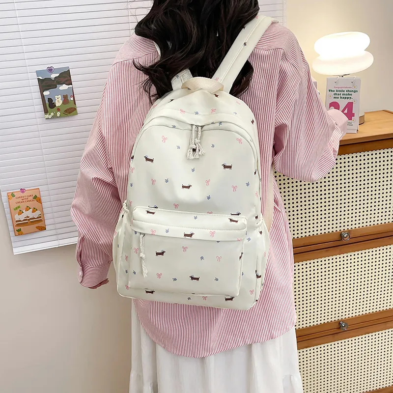 KAMLUI Nylon Backpack Regular Women's White-5
