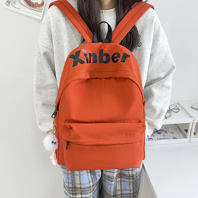 KAMLUI Nylon Backpack Regular Unisex Psilon White/Black/Purple/Orange/Green-25
