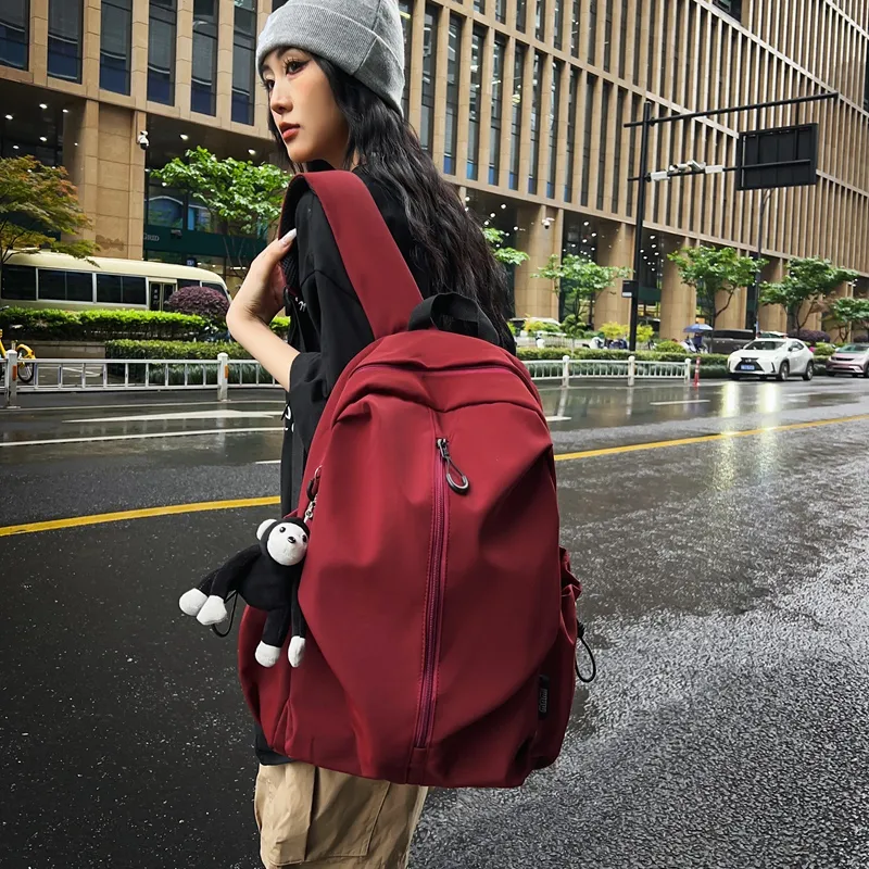 KAMLUI Nylon Backpack Regular Unisex Ecru/Black/Burgundy/Khaki-20