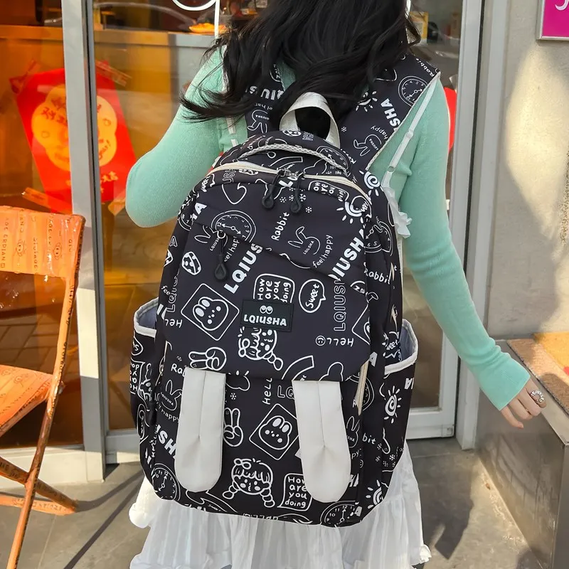 KAMLUI Nylon Backpack Unisex Multicolor-5