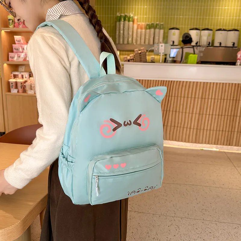 KAMLUI Nylon Backpack Regular Unisex White/Pink/Blue-10