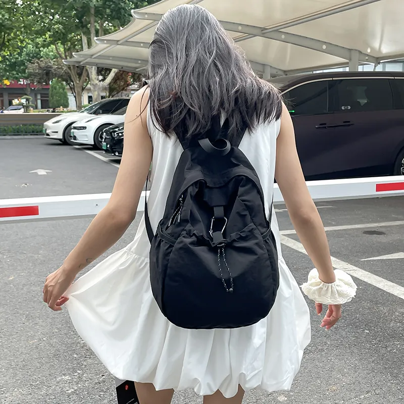 KAMLUI Washed Cloth Backpack Small Size Unisex Multicolor-16