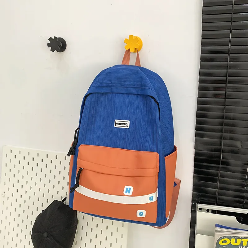 KAMLUI Nylon Backpack Regular Unisex White/Black/Orange Red/Red/Khaki-13