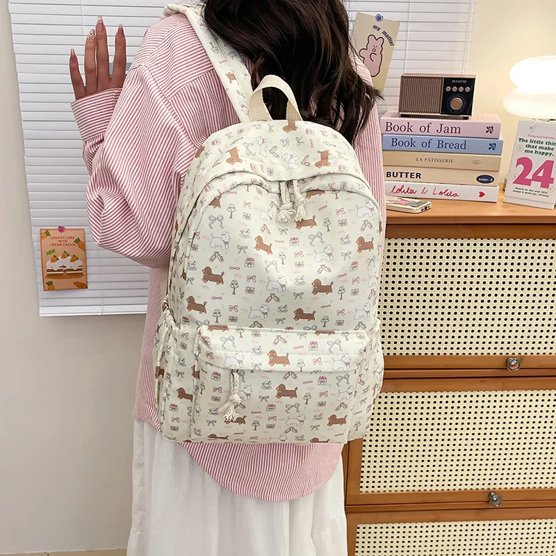 KAMLUI Nylon Backpack Regular Women's White-9