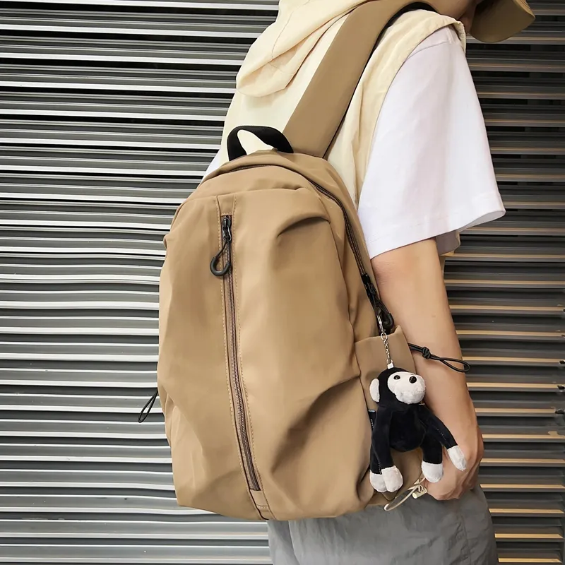 KAMLUI Nylon Backpack Regular Unisex Ecru/Black/Burgundy/Khaki-24