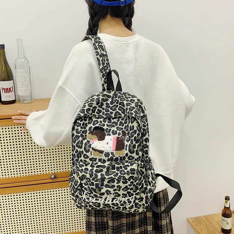 KAMLUI Nylon Backpack Unisex White/Black/Green/Brown-16