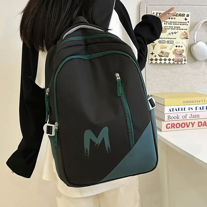 KAMLUI Polyester Backpack Regular Unisex Black/Jasper/Light Blue-4